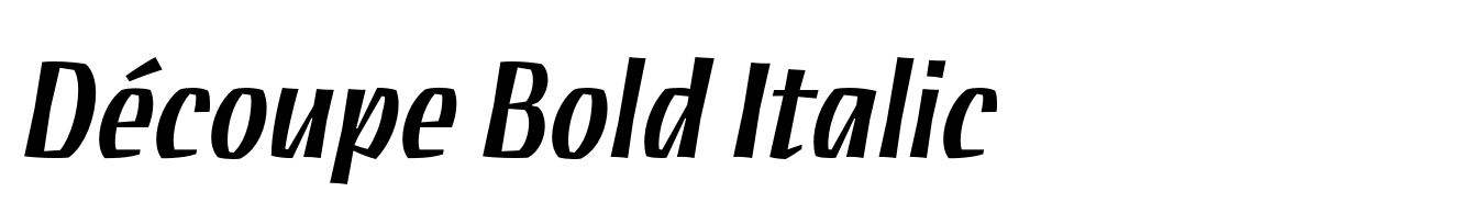 Découpe Bold Italic